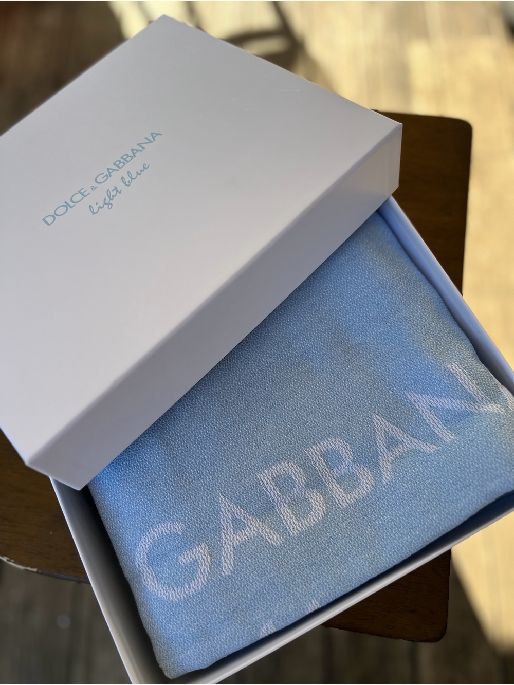 Dolce & Gabbana Light Blue beach towel- Light Blue